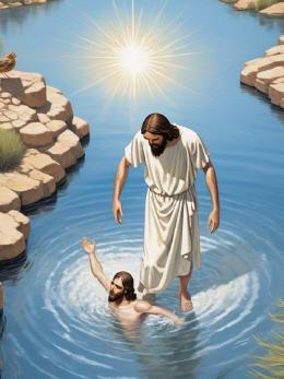 Die Taufe Jesus Christus im  Jordan